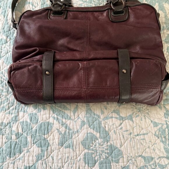 Coach Limited Edition 'Cambridge' Leather Zip Top Tote Satchel in Plum 14083 - Picture 6 of 12